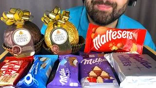 Thumbnail: ASMR CHOCOLATE MILKA, OREO, FERRERO ROCHER, MALTESERS & KITKAT MUKBANG (EATING SOUNDS) EATING SHOW