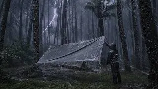 Thumbnail: LONG HEAVY RAIN⛈️ENJOYING BAD WEATHER LIGHTNING STORMS