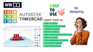 Thumbnail: Best tinkercad 3d designing tutorial for beginners. All designing ideas in one place.