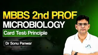 Thumbnail: MBBS 2nd Prof Microbiology | Card Test Principle Explained Simply | Dr Sonu Panwar | DocTutorials