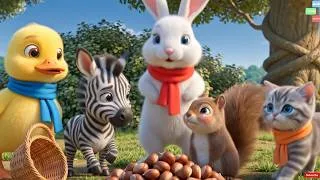 Thumbnail: 🐰🐤Roro, Dodo & Kiki:How to Separate Food from Rocks?🐿️
