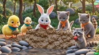 Thumbnail: 🐰🐤Roro, Dodo & Kiki:Building a Water Dam in the Tiny Stream