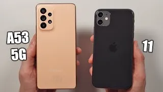 Thumbnail: Samsung A53 5G vs iPhone 11 🔥 Speed Test