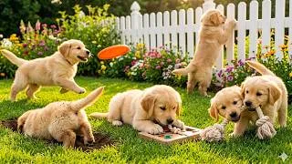 Thumbnail: Beautiful dogs playing together on the grass - Dog barking sounds - Dog videos