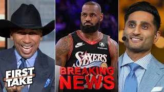 Thumbnail: [BREAKING] Stephen A on LeBron is signing with 76ers on a two-year, $8 million deal | FIRST TAKE