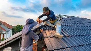 Thumbnail: Building a Japanese-Style Roof from Scratch | House Construction Part 6