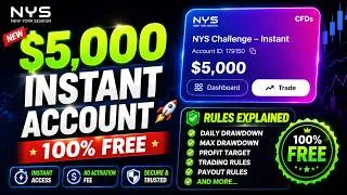 Thumbnail: 🔥 FREE $5,000 Instant Account + Every 5K Rule Explained | NYS Markets Full Guide 2026