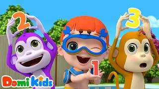 Thumbnail: Counting Ten Little Monkeys[NEW] | Playful Counting | Animal Songs, Nursery Rhymes | Animal Party