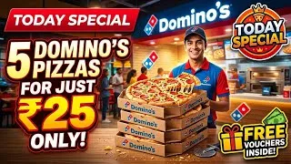 Thumbnail: 6 DOMINOS PIZZA in ₹00 मे😋|dominos coupon code today|Domino's Pizza offer|dominos pizza offers today
