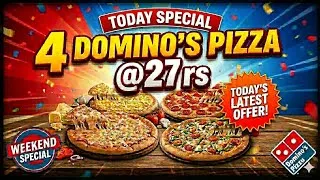 Thumbnail: 7 DOMINOS PIZZA in ₹99 मे😋|dominos coupon code today|Domino's Pizza offer|dominos pizza offers today