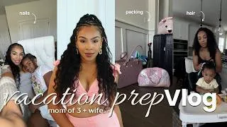 Thumbnail: Family Vacation Prep as a Mom of 3 + Wife | Packing, Hair, Nails | Summer Vacation
