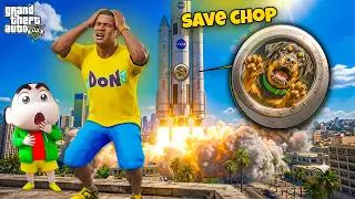 Thumbnail: 😱 Franklin's Dog CHOP Accidentally Went to MARS! Can We Save Him? 🚀 | GTA 5 Malayalam