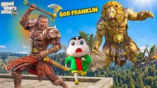 Thumbnail: Franklin Becomes a God & Gets Superpowers! 😱 Giant Lion Monster Attack | GTA 5 Malayalam