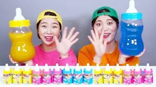 Thumbnail: Big Bottle Candy Jelly Dessert Mukbang DONA