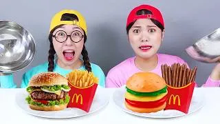 Thumbnail: Real Chocolate VS Fake Chocolate Dessert Challenge DONA
