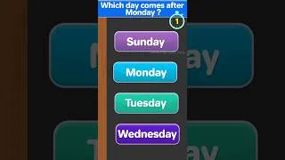 Thumbnail: Days of the week Quiz for kids | kids learning videos #shorts