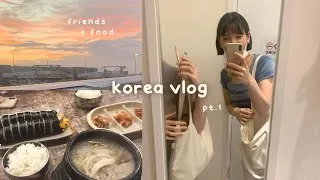 Thumbnail: korea vlog ✈️ plane ride, cafes, meeting friends, happy times
