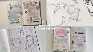 Thumbnail: drawing and journaling ⋆˚꩜｡🩵