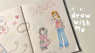 Thumbnail: sketchbook draw with me ⋆˚꩜｡⋆ 2000s nostalgia ⭐️