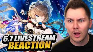 Thumbnail: WE'RE GOING TO SPACE!?!? | Genshin Impact 6.7 Livestream REACTION