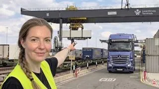 Thumbnail: Woman Truck Driver Enters Luxembourg Train Hub For The First Time!