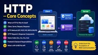 Thumbnail: HTTP – Core Concepts for Beginners | Requests, Responses, APIs, REST and Status Codes