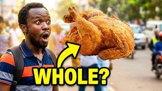 Thumbnail: He's so very crazy guy   eating whole chicken in public #food #foodie #funny 