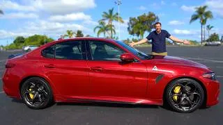 Thumbnail: The 2017 Alfa Romeo Giulia Quadrifoglio Is a Bargain Fast Sedan