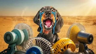 Thumbnail: Dachshund vs The Sun: A Comedy Of Cooling Tips!