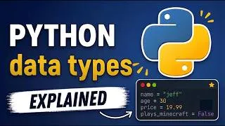 Thumbnail: Python Data Types Made Simple | Learn Python Step by Step