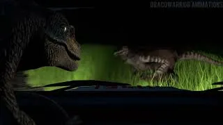 Thumbnail: Jurassic World Rebirth : Velociraptor runs over Mutadon
