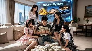 Thumbnail: Poor guy wakes beside 4 beautiful sisters!Reward System awakens,earning millions and change life!