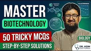 Thumbnail: Master Biotechnology: Top 50 Most Tricky MCQs Solved | MDCAT Biology 2026