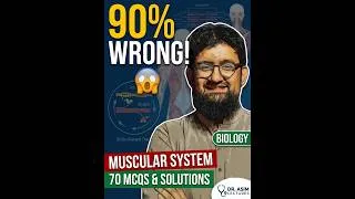 Thumbnail: 90% Students Lose Marks Here! 😱 Muscular System MCQs Solved | MDCAT Biology