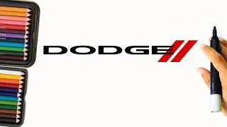 Thumbnail: DODGE car logo drawing || logo art