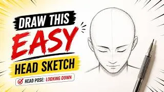 Thumbnail: How to Draw a Head Looking Down | Easy Step By Step Tutorial
