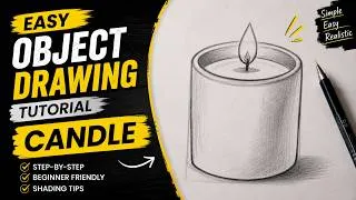 Thumbnail: Simple Candle Drawing With Shading | Beginner Friendly