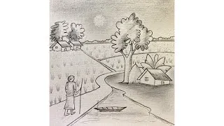 Thumbnail: How to draw simple and easy scenery drawing with pencil