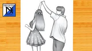 Thumbnail: How to draw a Romantic cute couple -Drawing easy || Pencil sketch for beginner || Couple drawing