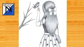 Thumbnail: How to draw a Girl Backside -Drawing easy || Pencil sketch for beginner || Girl drawing || Drawing