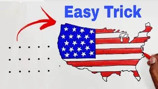 Thumbnail: USA Map Drawing Tutorial | Easy Trick to Draw the United States | How to Draw the USA Map Easily