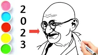 Thumbnail: Mahatma Gandhi Drawing | How to Draw Mahatma Gandhi | Gandhiji Drawing | Draw Smart