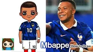 Thumbnail: How to Draw Kylian Mbappe ⚽️ FIFA World Cup | France Football Soccer Player