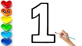 Thumbnail: Drawing and Coloring Numbers with Crayons 🌈 Learn Colors in English