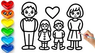 Thumbnail: How to Draw and Color a Cute Family | Easy Step by Step Drawing Tutorial for Kids
