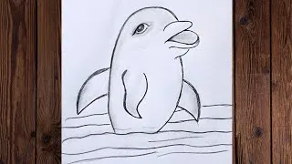 Thumbnail: How to draw baby dolphin/Dolphin Drawing easy 