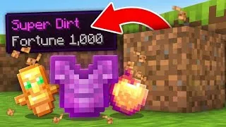 Thumbnail: Minecraft But Dirt Drops SUPER OP items..!