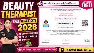 Thumbnail: How to Become a Certified Beauty Therapist for FREE in 2026! 💆‍♀️✨ (Step-by-Step)