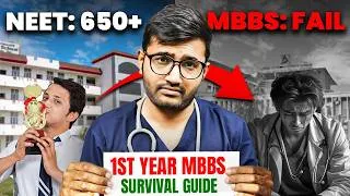 Thumbnail: 5 Smart Tips to Survive & Top Your 1st Year MBBS! 🎯 A Senior's Guide! 🌟
