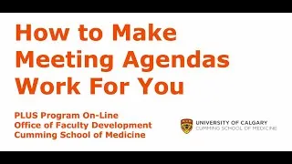 Thumbnail: How to Make Meeting Agendas Work for You